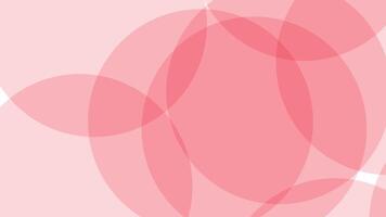 Soft red translucent circles on white background loop animation video