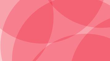 Minimal abstract background with overlapping translucent red and pink curved shapes loop animation video