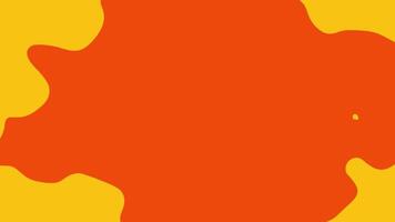 Abstract design featuring a large orange splash shape over a bright yellow background video