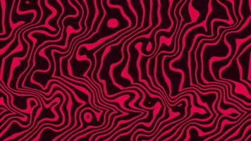 Red and black wavy abstract line pattern video