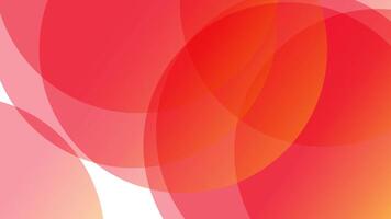 Overlapping translucent red and orange circles background loop video