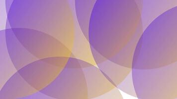 abstract design with layered translucent purple and golden oval shapes forming a soft video