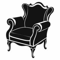 Silhouette Of An Elegant Chair vector