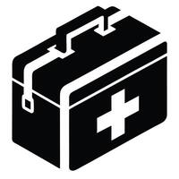 First Aid Kit Medical Box Icon vector