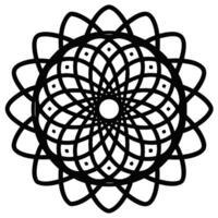 Elegant Geometric Mandala Black And White vector