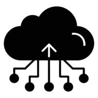 Cloud Technology Upload Icon Design vector
