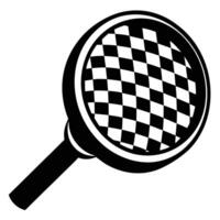 Magnifying Glass Showing Checkered Background Pattern vector