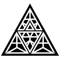 Abstract Triangle Geometric Art vector