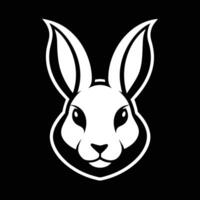 Rabbit Head Minimalist Logo Design vector