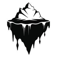 Monochrome Iceberg Floating In The Air vector