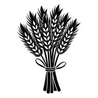 Black Wheat Bundle Illustration vector