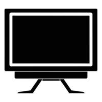 Monitor Silhouette Isolated On White Background vector