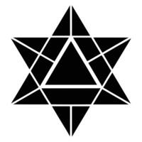 Geometric Triangle Star Black And White vector