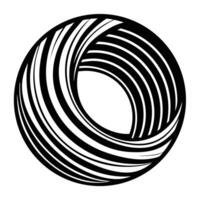 Abstract Black And White Circle Design vector