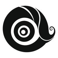 Abstract Nautilus Shell Black And White vector