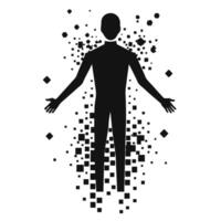 Abstract Human Figure With Geometric Shapes vector