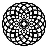 Geometric Mandala Pattern In Black And White vector