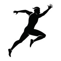 Silhouette Runner Sprint Art Design vector