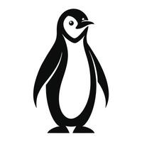 Penguin Isolated Monochrome Graphic Design vector
