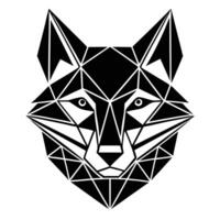 Geometric Wolf Head Minimalist Design vector
