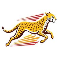 Cheetah Running Fast With Speed Effect vector