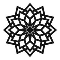 Abstract Geometric Star Shape Black Design vector