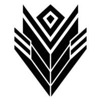 Abstract Geometric Black And White Design vector
