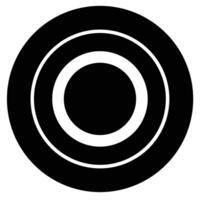 Concentric Circles Abstract Black And White vector
