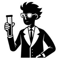 Scientist Holding A Test Tube vector