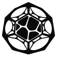 Abstract Black And White Shape vector