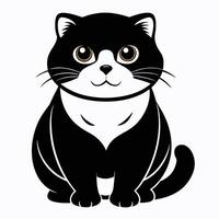 Illustration Of A Tuxedo Cat vector