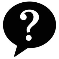 Question Mark In Speech Bubble Symbol vector