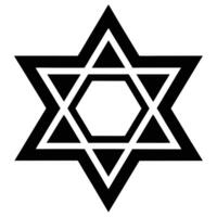 Star Of David Black And White vector