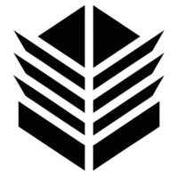 Abstract Geometric Tree Black And White vector