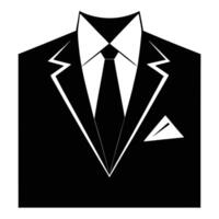 Minimalist Black And White Tuxedo Design vector