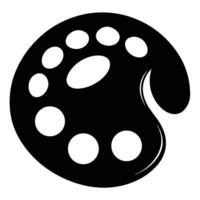 Artistic Palette In Black And White vector