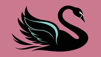 Elegant Swan Illustration Design vector
