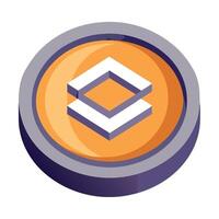 Stratis Cryptocurrency Coin Digital Currency Symbol vector