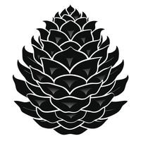 Monochrome Pine Cone Illustration Design Element vector