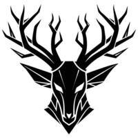 Abstract Geometric Deer Head Illustration vector
