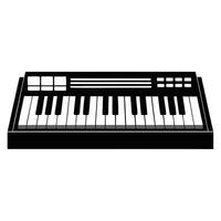 Black And White Keyboard Synthesizer vector