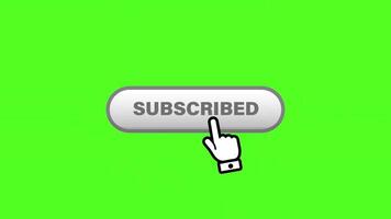 Subscribe and Bell Button with Green screen Background video