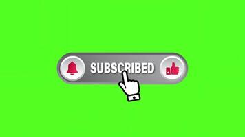 Subscribe Button with Green Screen Background video