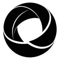 Camera Lens Diaphragm Aperture In Black vector