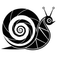 Abstract Snail Black And White Design vector