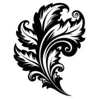 Decorative Swirl Floral Design Element vector