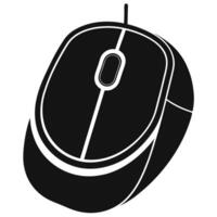 Black And White Computer Mouse Graphic vector
