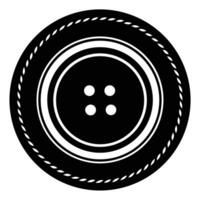 Isolated Sewing Button Flat Icon vector