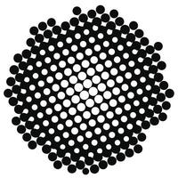 Abstract Black White Circle Pattern Design vector