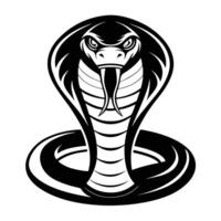 Cobra Snake Monochrome Illustration vector